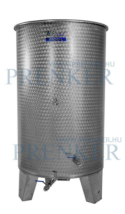 Úszófedeles INOX bortartály, 1100 l - 3 csapos termék fő termékképe