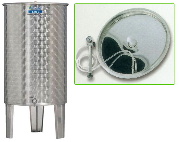 Úszófedeles INOX bortartály, 120 l - pumpás szettel termék fő termékképe