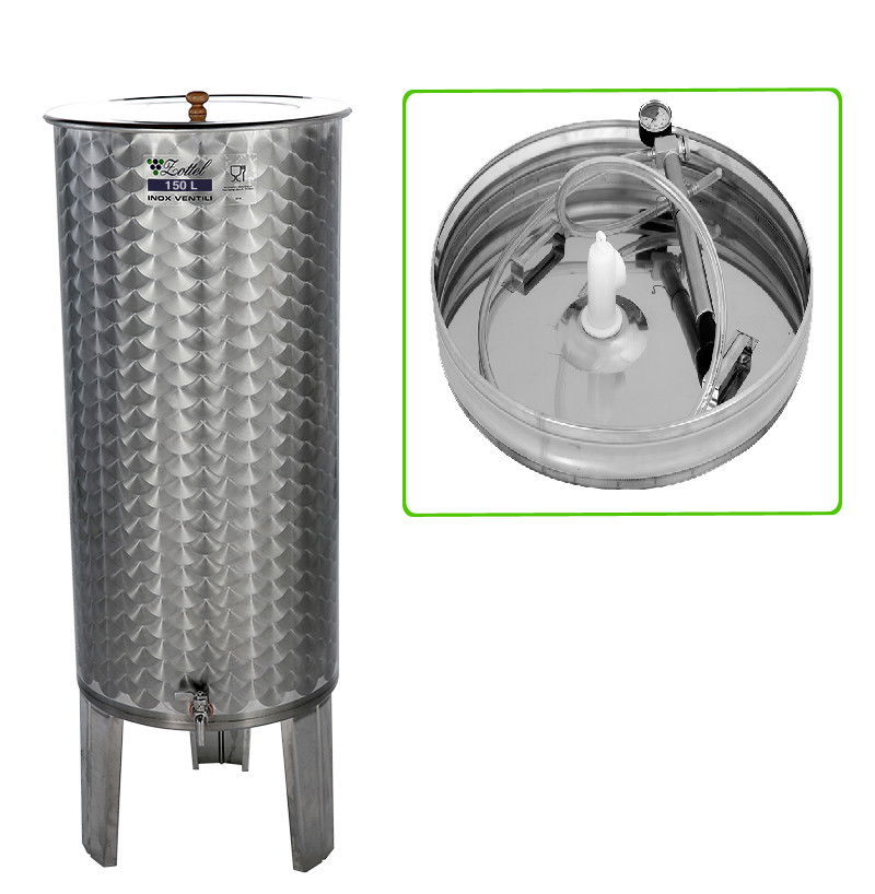 Úszófedeles INOX bortartály, 150 l - pumpás szettel termék fő termékképe