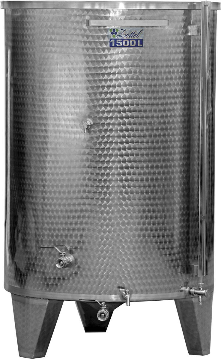 Úszófedeles INOX bortartály, 2600 l - 4 csapos termék fő termékképe