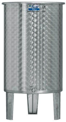 Úszófedeles INOX bortartály, 200 l - 1 csapos termék fő termékképe