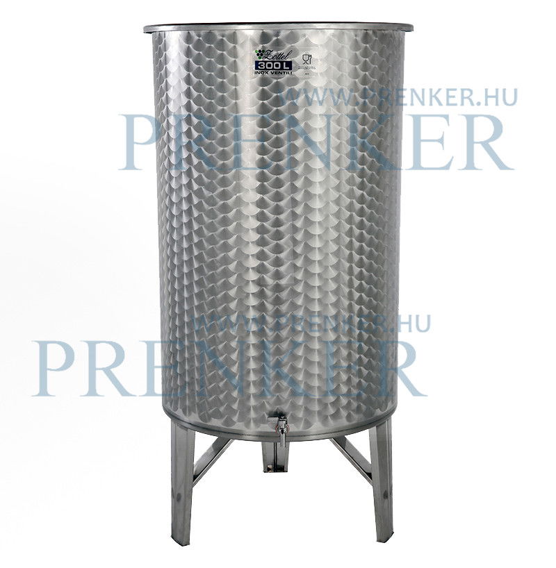 Úszófedeles INOX bortartály, 300 l - 1 csapos termék fő termékképe