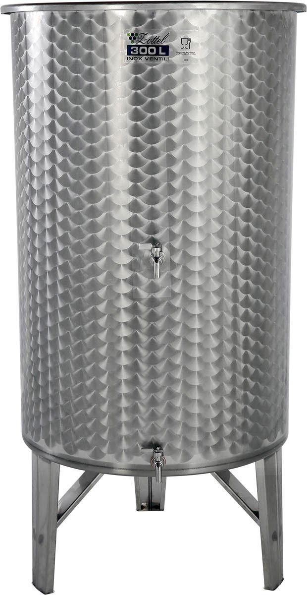 Úszófedeles INOX bortartály, 300 l - 2 csapos termék fő termékképe