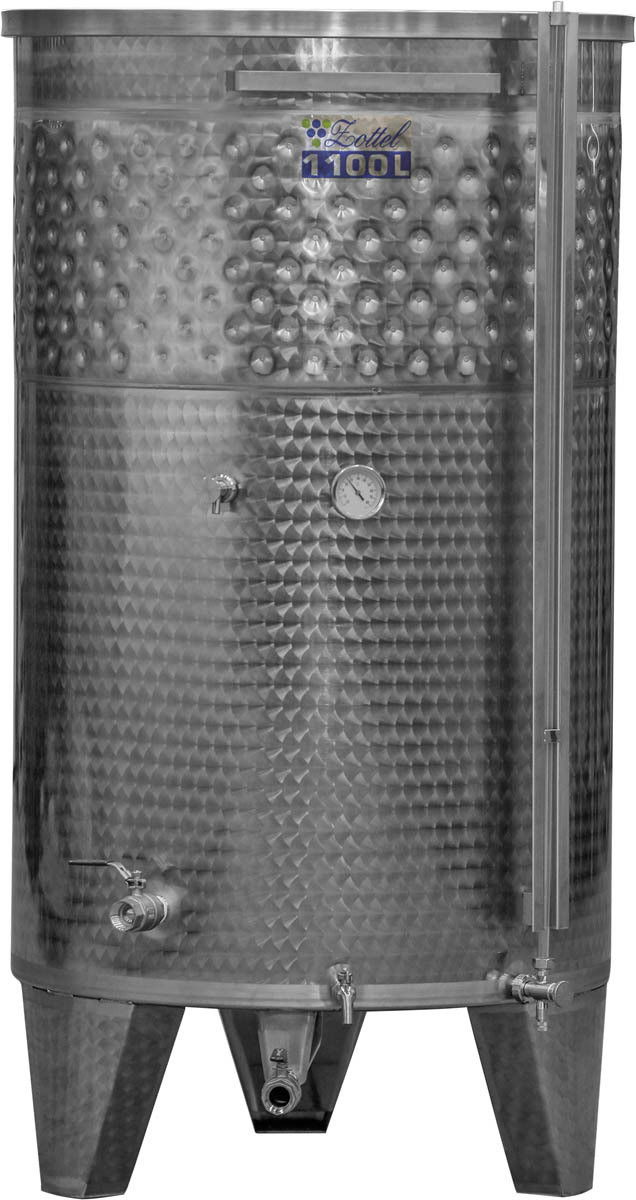 Úszófedeles INOX bortartály, 2000 l hűtőpalásttal, pumpás szettel termék fő termékképe