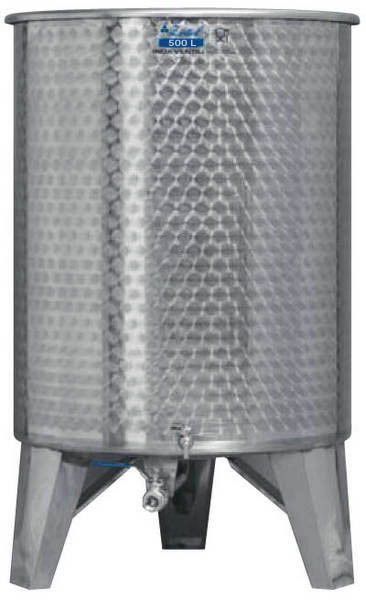 Úszófedeles INOX bortartály, 500 l - 1 csapos termék fő termékképe