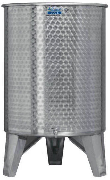 Úszófedeles INOX bortartály, 500 l - 2 csapos termék fő termékképe