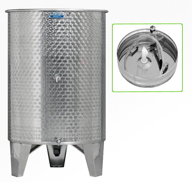 Úszófedeles INOX bortartály, 600 l - 3 csapos, pumpás szettel termék fő termékképe