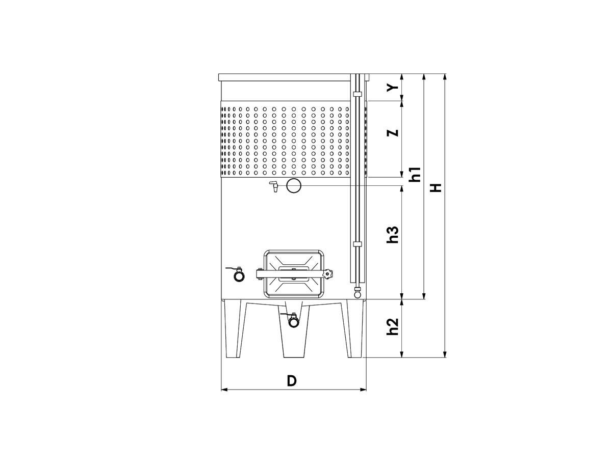 ZOTTEL Erjesztő tartály 2600l hűtőköpennyel nyitott, pumpás szettel termék fő termékképe