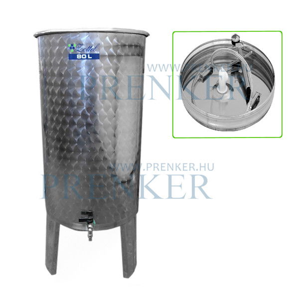 Úszófedeles INOX bortartály, 80 l - pumpás szettel termék fő termékképe
