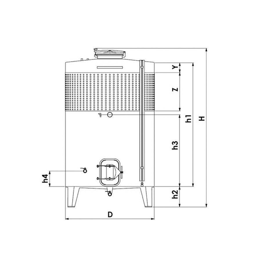 ZOTTEL Erjesztő tartály 2000l hűtőköpennyel termék fő termékképe