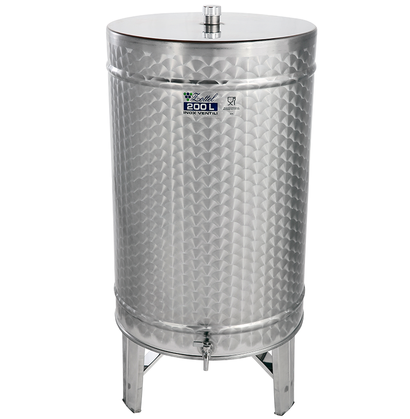 INOX pálinkás tartály, 200 l - álló termék fő termékképe
