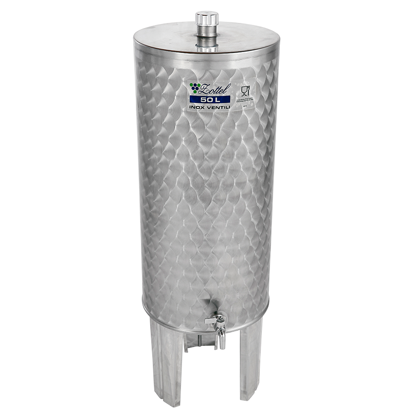 INOX pálinkás tartály, 50 l - álló termék fő termékképe