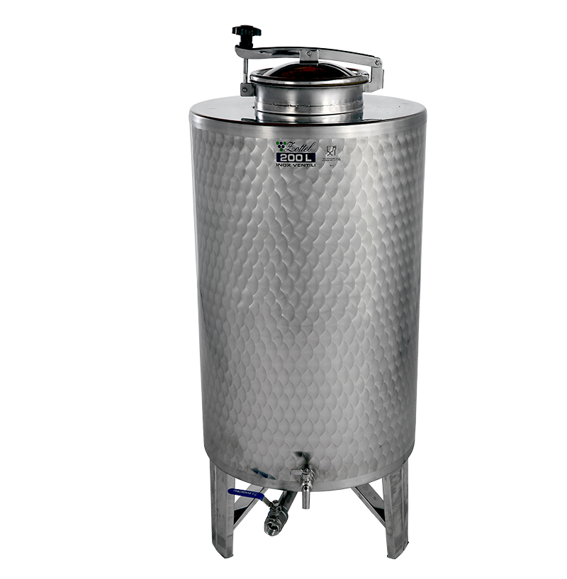 INOX pálinkás és olaj tartály, 300 l - INOX csappal termék fő termékképe