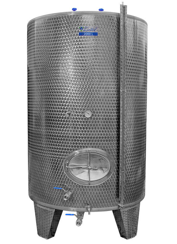 Zárt INOX bortartály, 2000 l termék fő termékképe