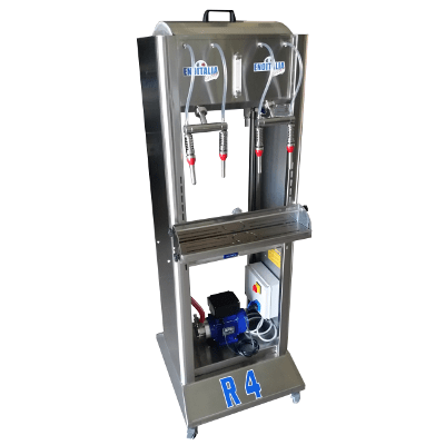 Enoitalia Enoitali gravitációs töltőgép 4 fejes,  lapszűrővel, szivattyúval, autómata szintjelzővelszint termék fő termékképe