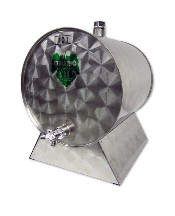 INOX pálinkás tartály, 10 l - fekvő termék fő termékképe