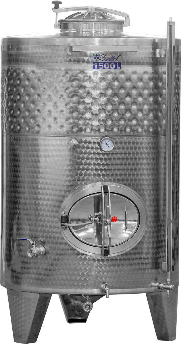 Zárt INOX bortartály, 1500 l hűtőpalásttal termék fő termékképe
